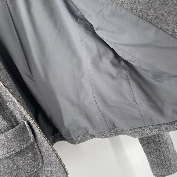 ANN TAYLOR Blazer Size Medium Wool Blend Gray Business Casual Office Work Career - Picture 7 of 13